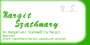 margit szathmary business card